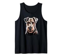 Newspaper Art Welsh Terrier Welshie Camiseta sin Mangas