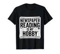 Newspaper Reading Is My Hobby Print Reader Routine - Camiseta gráfica económica, Hombre, Negro, XL