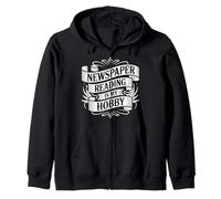 Newspaper Reading Is My Hobby Print Reader Routine - Sudadera con Capucha