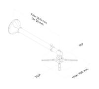 Newstar beamer-w100silver - soporte de pared universal para beamers y