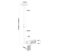 Newstar fpma-c050black - soporte de techo para tv (10'-30', inclinaci?
