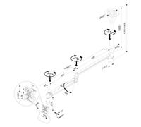Newstar fpma-hac100hc - soporte de techo médico para monitorv, colo