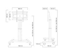 Newstar plasma-m2500silver - carro motorizado móvil para televisor co