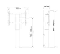 Newstar plasma-w2250silver - soporte de suelo móvil para tv, color pl