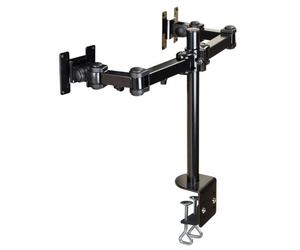 NewStar Soporte de Escritorio Doble Brazo para Monitor 10-27" VESA 100x100 Máx Negro