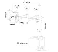 Newstar soporte de escritorio para monitor blanco fpma-d1330white 10-3