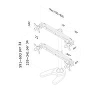 Newstar soporte de escritorio para monitor negro fpma-d700dd4 cuatro v