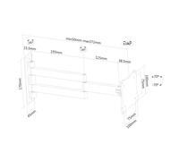 Newstar soporte de pared para tv fpma-w830black 10-27 12kg