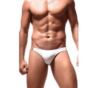 Newsywell Hombre Licra Tanga Elastane Talle Bajo Hilo Invisible Skiny Fit Calzoncillos G-String Ligero Thong Bikini Slip Ropa Interior Blanco Large