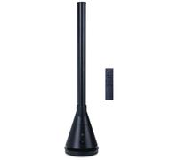 NEWTECK NEWLUX Ventilador de Torre Dual 365 Negro, con Función Calor, Temp. Ajustable 1-30ºC, Termostato, Temporizador 8h, Táctil, Mando a Distancia, Oscilante, 4 niveles Calor y 9 Frío, 1800W