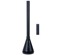 NEWTECK Ventilador de Torre Dual 365 Negro, con Función Calor, Temp. Ajustable 1-30ºC, Termostato, Temporizador 8h, Táctil, Mando a Distancia, Oscilante, 4 niveles Calor y 9 Frío, 1800W