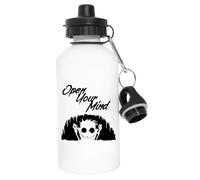 Newtee Abre Tu Mente Botella De Agua De Acero Inoxidable Frasco Ecológico Reutilizable Blanco Stainless Steel Water Bottle White Reusable Eco Flask
