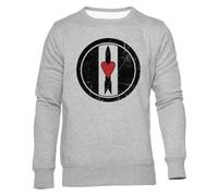 Newtee Amor Y Cohetes Sudadera Cuello Redondo Gris Unisex Unisex Grey Sweatshirt Crewneck