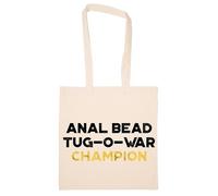 Newtee Campeón De La Guerra De Tira Y Afloja Con Cuentas Anales Totebag Beige Bolsa De Algodón Reutilizable Ecológica Beige Totebag Eco Friendly Reusable Cotton Bag