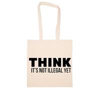 Newtee Creo Que No Es Ilegal Totebag Beige Bolsa De Algodón Reutilizable Ecológica Beige Totebag Eco Friendly Reusable Cotton Bag