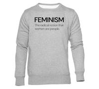 Newtee Empoderamiento De La Mujer Sudadera Cuello Redondo Gris Unisex Unisex Grey Sweatshirt Crewneck