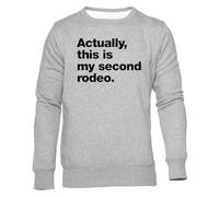 Newtee En Realidad Esta Es Mi Segunda Vez Sudadera Cuello Redondo Gris Unisex Unisex Grey Sweatshirt Crewneck