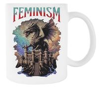 Newtee Feminismo Dragon Castle Bolsa De Gimnasio Taza De Cerámica Blanca Para Taza De Café Para Té White Ceramic Mug For Coffee Cup For Tea