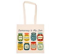 Newtee La Democracia Es Mi Tema Totebag Beige Bolsa De Algodón Reutilizable Ecológica Beige Totebag Eco Friendly Reusable Cotton Bag