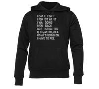Newtee Llegué Vi Olvidé Lo Que Estaba Haciendo Sudadera con Capucha Negra Unisex Hombre Mujer Unisex Black Sweatshirt Crewneck