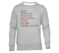 Newtee Lo Que Nos Divide Ahora No Es Sudadera Cuello Redondo Gris Unisex Unisex Grey Sweatshirt Crewneck