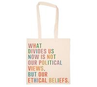 Newtee Lo Que Nos Divide Ahora No Es Totebag Beige Bolsa De Algodón Reutilizable Ecológica Beige Totebag Eco Friendly Reusable Cotton Bag