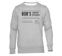 Newtee Mecánica Cuántica De Bob Sudadera Cuello Redondo Gris Unisex Unisex Grey Sweatshirt Crewneck