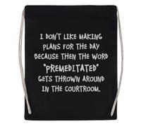 Newtee No Me Gusta Hacer Planes Bolsa De Gimnasio Negra Bolsa De Deporte Con Cordón Reutilizable De Algodón Black Gym Bag Cotton Reusable Drawstring Sport Bag