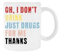 Newtee Oh No Bebo Solo Consumo Drogas Gracias Bolsa De Gimnasio Taza De Cerámica Blanca Para Taza De Café Para Té White Ceramic Mug For Coffee Cup For Tea