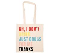 Newtee Oh No Bebo Solo Consumo Drogas Gracias Totebag Beige Bolsa De Algodón Reutilizable Ecológica Beige Totebag Eco Friendly Reusable Cotton Bag