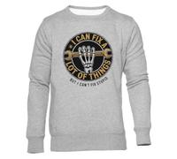 Newtee Puedo Arreglar Muchas Cosas Pero Sudadera Cuello Redondo Gris Unisex Unisex Grey Sweatshirt Crewneck