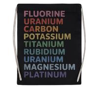 Newtee Rubidio Uranio Magnesio Platino Bolsa De Gimnasio Negra Bolsa De Deporte Con Cordón Reutilizable De Algodón Black Gym Bag Cotton Reusable Drawstring Sport Bag