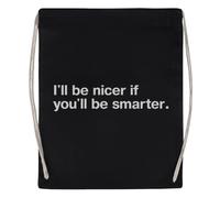 Newtee Seré Más Amable Si Tú Eres Más Inteligente Bolsa De Gimnasio Negra Bolsa De Deporte Con Cordón Reutilizable De Algodón Black Gym Bag Cotton Reusable Drawstring Sport Bag