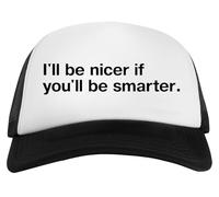 Newtee Seré Más Amable Si Tú Eres Más Inteligente Unisex Snapback De Béisbol Flexible para Mujeres Y Hombres Unisex Cap Flexible Baseball Snapback For Women Men