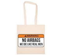 Newtee Sin Airbags Morimos Como Hombres De Verdad Totebag Beige Bolsa De Algodón Reutilizable Ecológica Beige Totebag Eco Friendly Reusable Cotton Bag