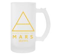 Newtee Thirty Seconds To Mars Taza Transparente De Vaso De Cerveza Con Asa