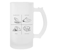 Newtee Una Tabla De Embutidos De Trastornos De Ansiedad Taza Transparente De Vaso De Cerveza Con Asa Beer Glass Transparent Mug With Handle