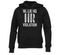 Newtee Violación De La Normativa sobre Caminar Sudadera con Capucha Negra Unisex Hombre Mujer Unisex Black Sweatshirt Crewneck