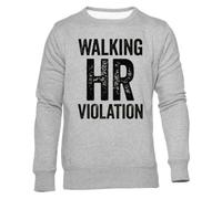 Newtee Violación De La Normativa sobre Caminar Sudadera Cuello Redondo Gris Unisex Unisex Grey Sweatshirt Crewneck