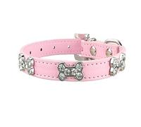 Newtensina Collar de Perro de Moda con Hueso Collares de Perro de niña Linda Bling para Perros