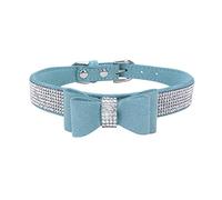 Newtensina Collar de Perro de Moda con Pajarita Collar de Perro de Bling con Arco para Perro