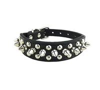 Newtensina Elegante Collar de Perro Punk Collar de Perro Tachuelas Collar de Perro para Perros