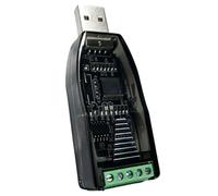NewTH Convertidor USB a RS485 con chip FT232RL, carcasa negra transparente | Adaptador serie industrial, para Windows11, con protección ESD, para sintonización de inversor VFD, circuitos de protección