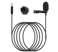 NewTH Lavalier Micrófono de solapa condensador de micrófono condensador con cable clip en micrófono Lav (enchufe TRS recto de 3.5 mm para DJI y para Rode)