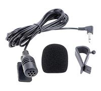 NewTH Micrófono externo con cable de 3 m, conector de 2,5 mm para radio de coche, GPS, DVD, portátil, estéreo, unidad principal de reproductor, Plug and Play