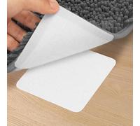 Newthinking Pinzas para alfombras para suelo laminado, 4 x 4 pulgadas, doble cara, antirizos, esquinas de alfombra, cinta adhesiva para suelos de madera, paquete de 12