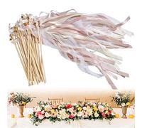 Newtic Varitas De Boda con Campanas y Serpentinas De Cintas para Bodas, Cumpleaños, Celebraciones Navideñas - 30 Piezas (B)