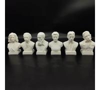 Newton - Estatua de científico Einstein en busto con impresión 3D, figura de Galileo, escultura de Madame Curie, escultura Tesla para sala de estar, decoración de escritorio del hogar, figura de la