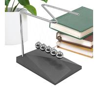 Newtons Cradle, Newton Balls Perpetual Motion Desk Toy, Steel Ball Pendulum Swing, Cool Science Physics Toys, Educational Gadget for Offices, 17.3x11.7x17.5cm