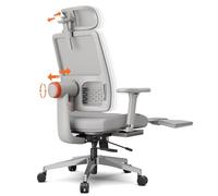 Newtral MagicH-GPro Silla ergonómica con reposapiés, silla de escritorio con respaldo alto con soporte lumbar adaptable y reposacabezas de seguimiento automático, reposabrazos 4D, profundidad y altura